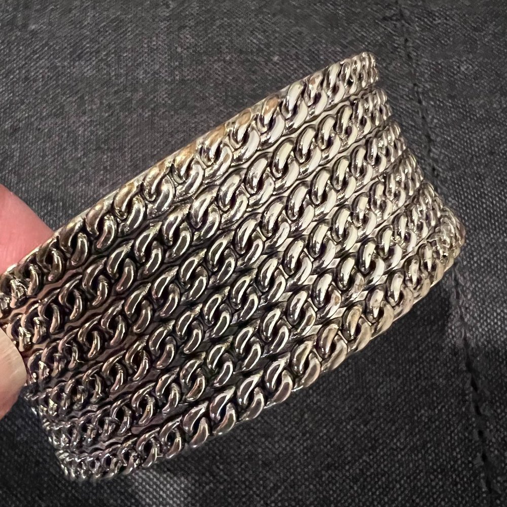 Silver bangle bracelet